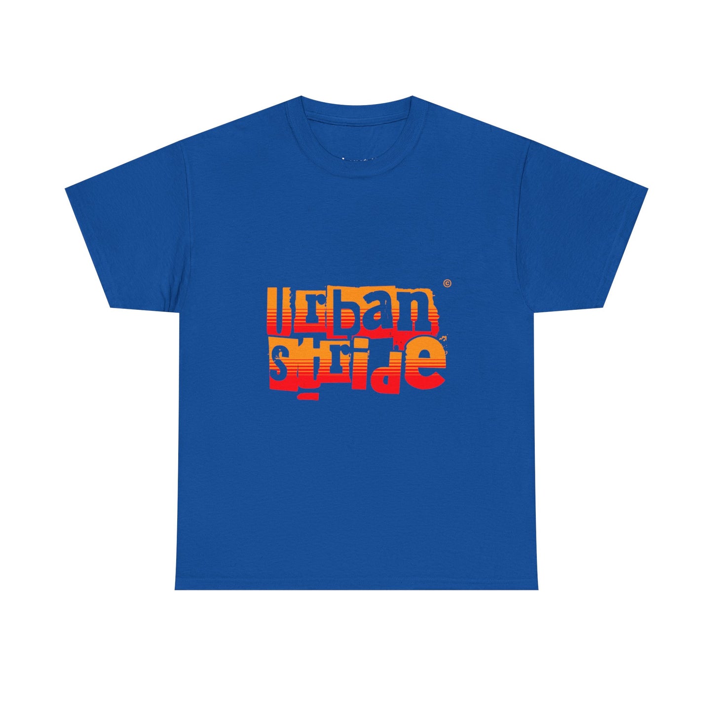 T-shirt con scritta "Urban Stride" sfumata arancio-rosso