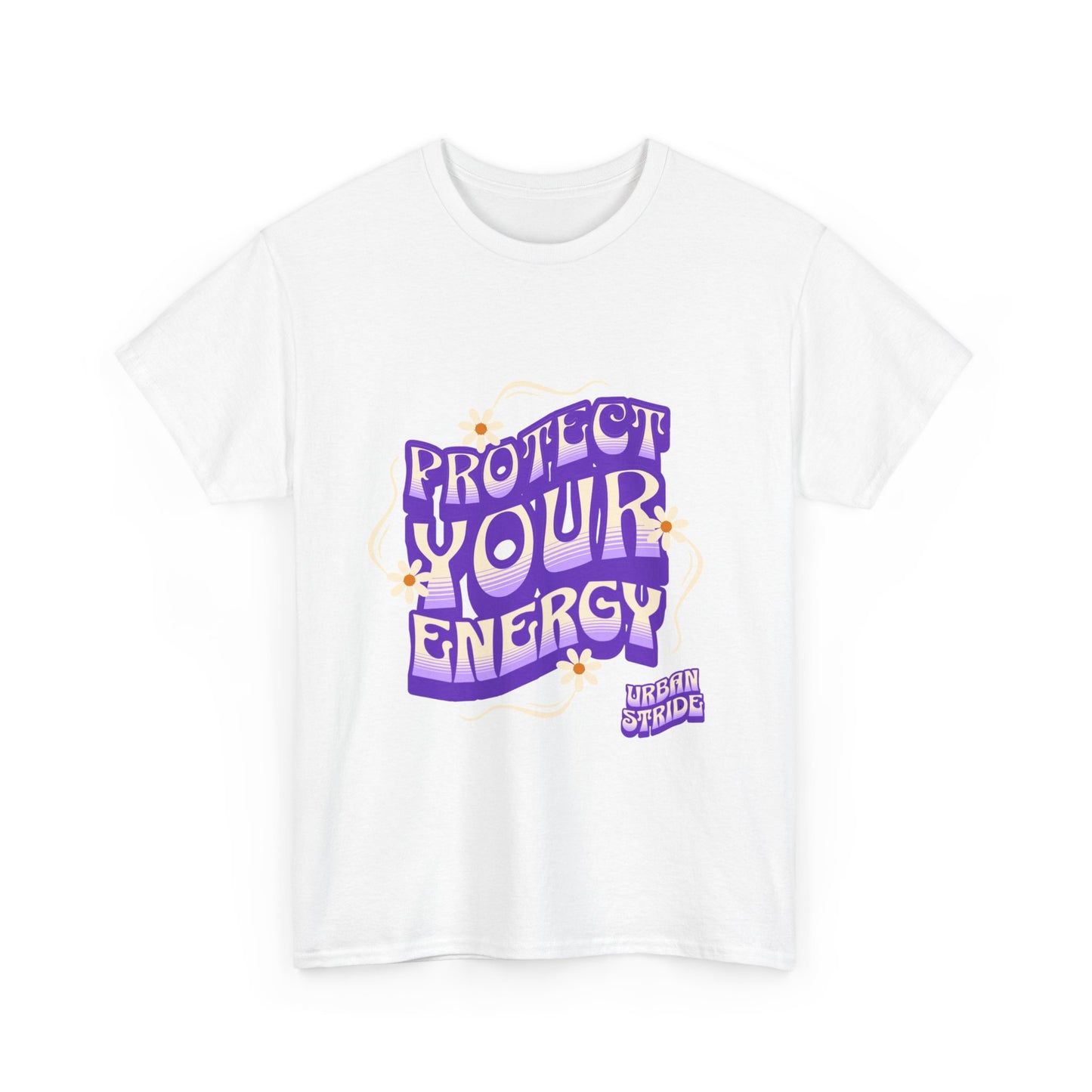 T-shirt con scritta "Protect your energy"