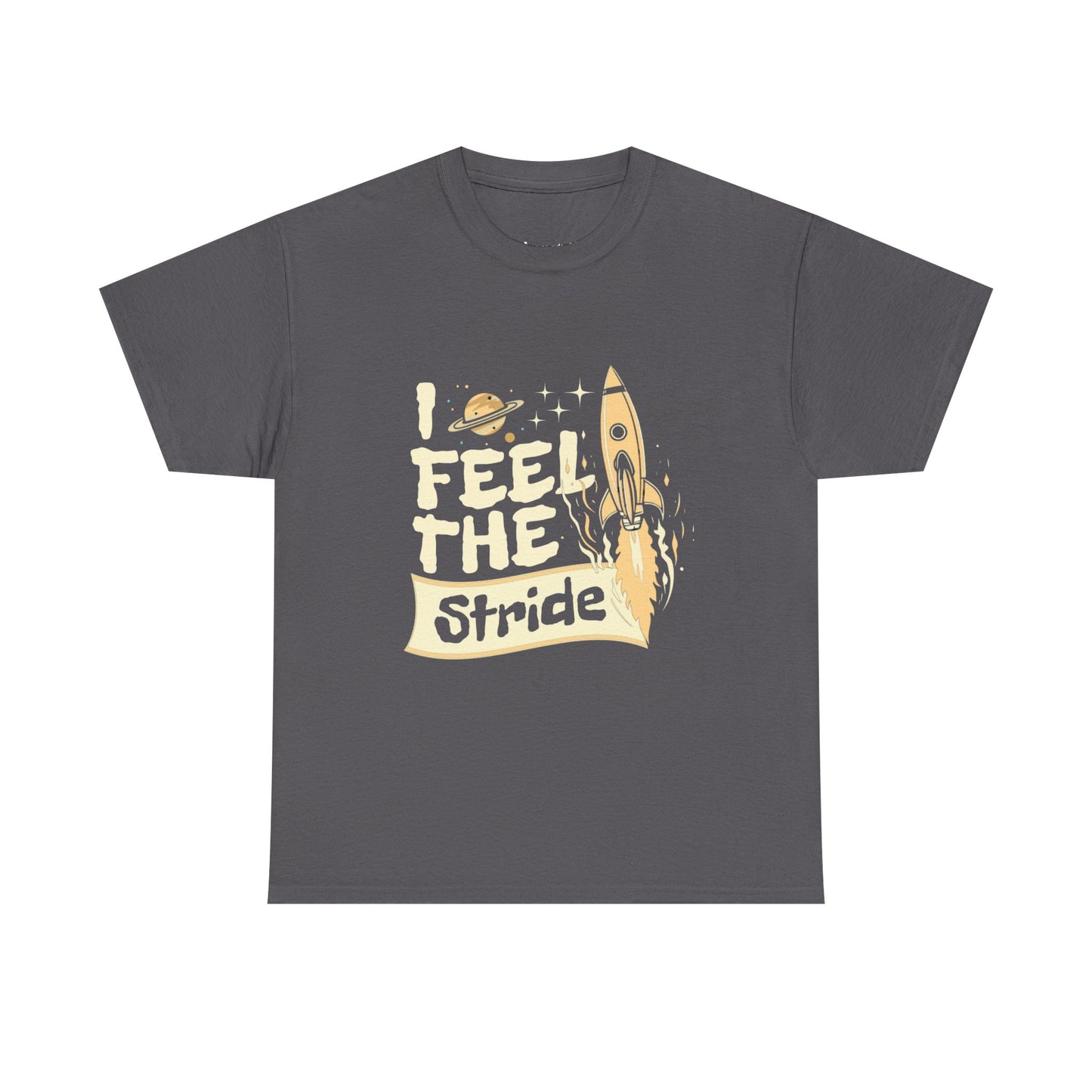 T-shirt con scritta "I feel the stride "