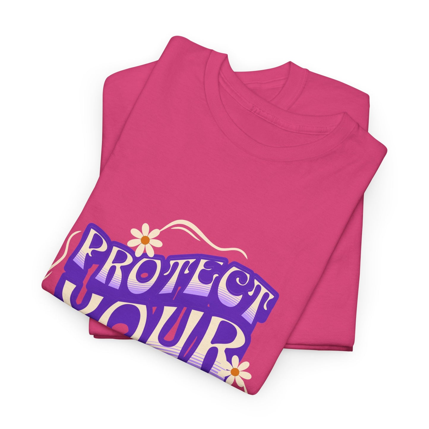 T-shirt con scritta "Protect your energy"