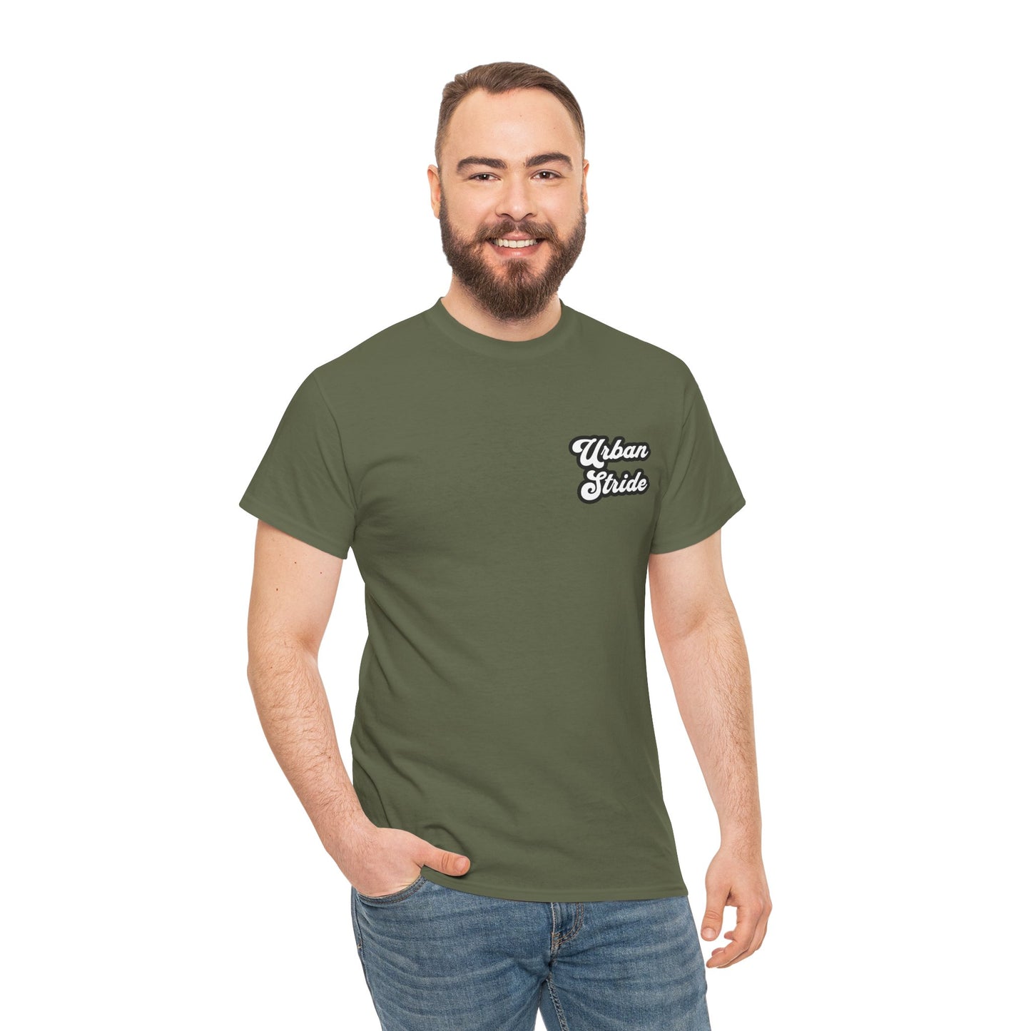 T-shirt con scritta "urbanstride " stile firma
