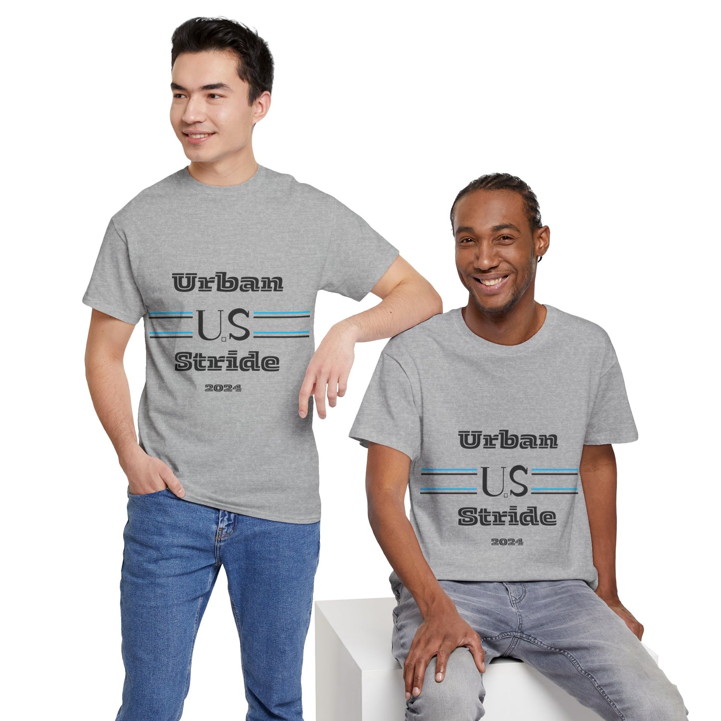 T-shirt con scritta "urbanstride " abbreviata U.S