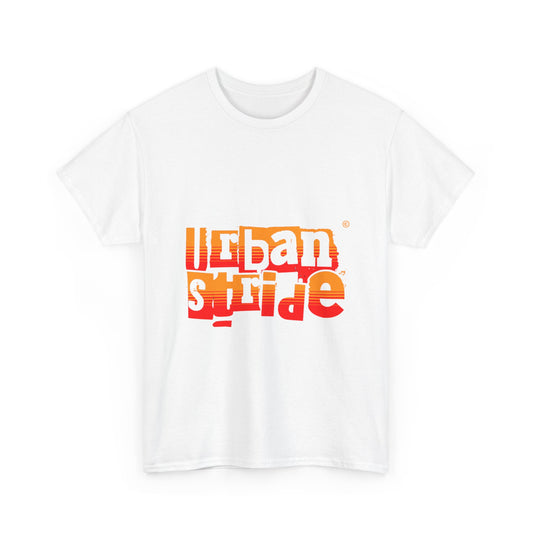 T-shirt con scritta "Urban Stride" sfumata arancio-rosso