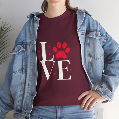 T-shirt con scritta "Love"