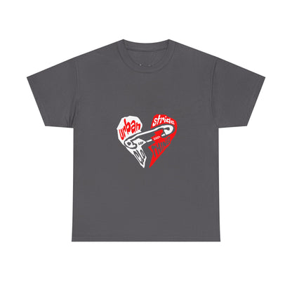 T-shirt con disegno cuore spezzato