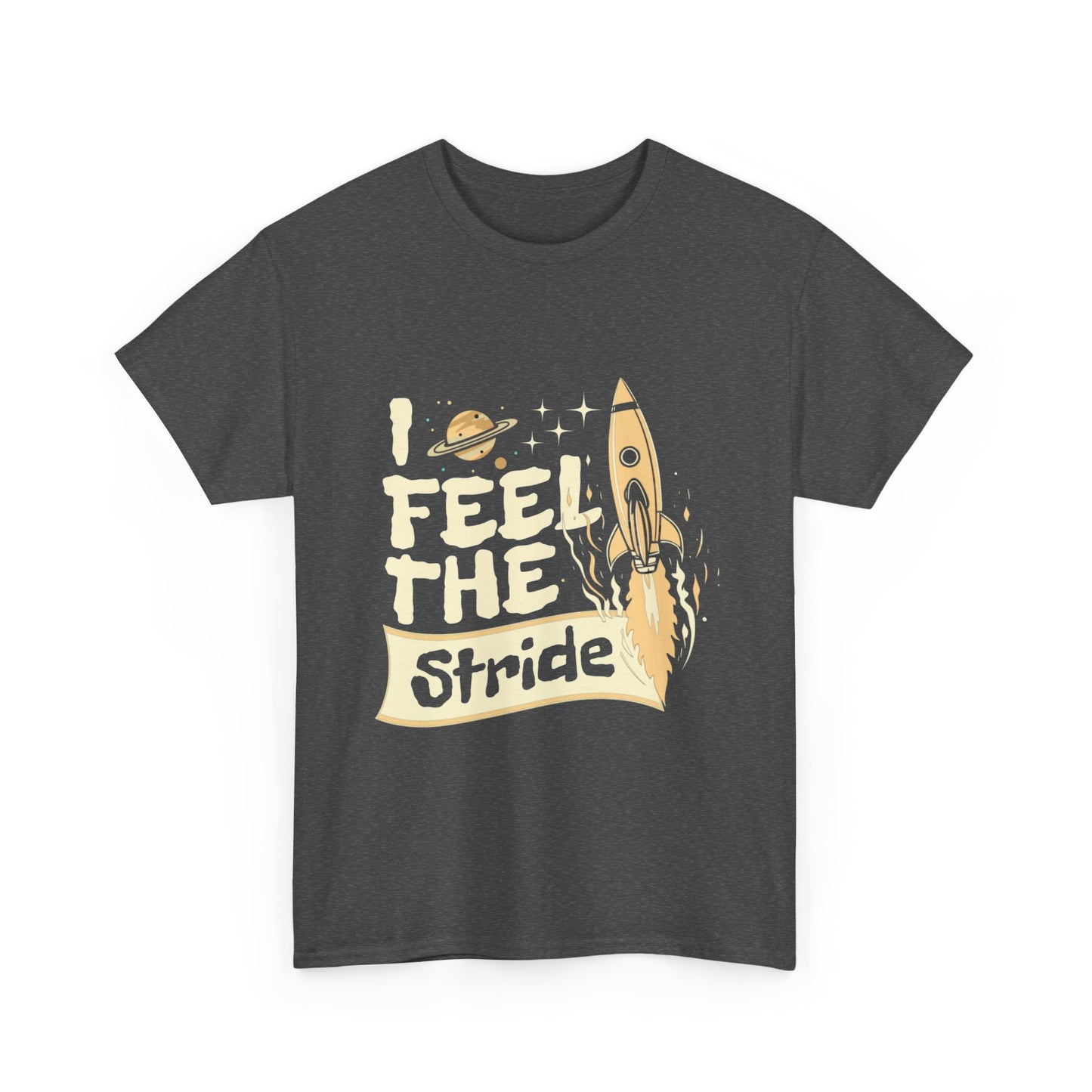 T-shirt con scritta "I feel the stride "
