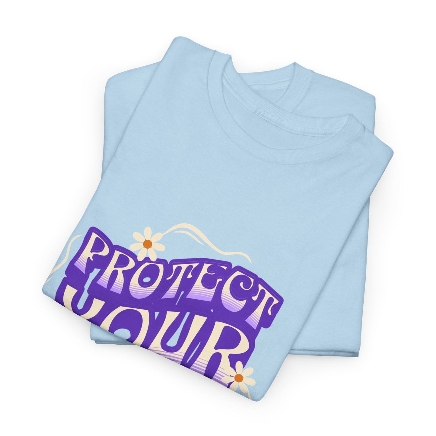 T-shirt con scritta "Protect your energy"