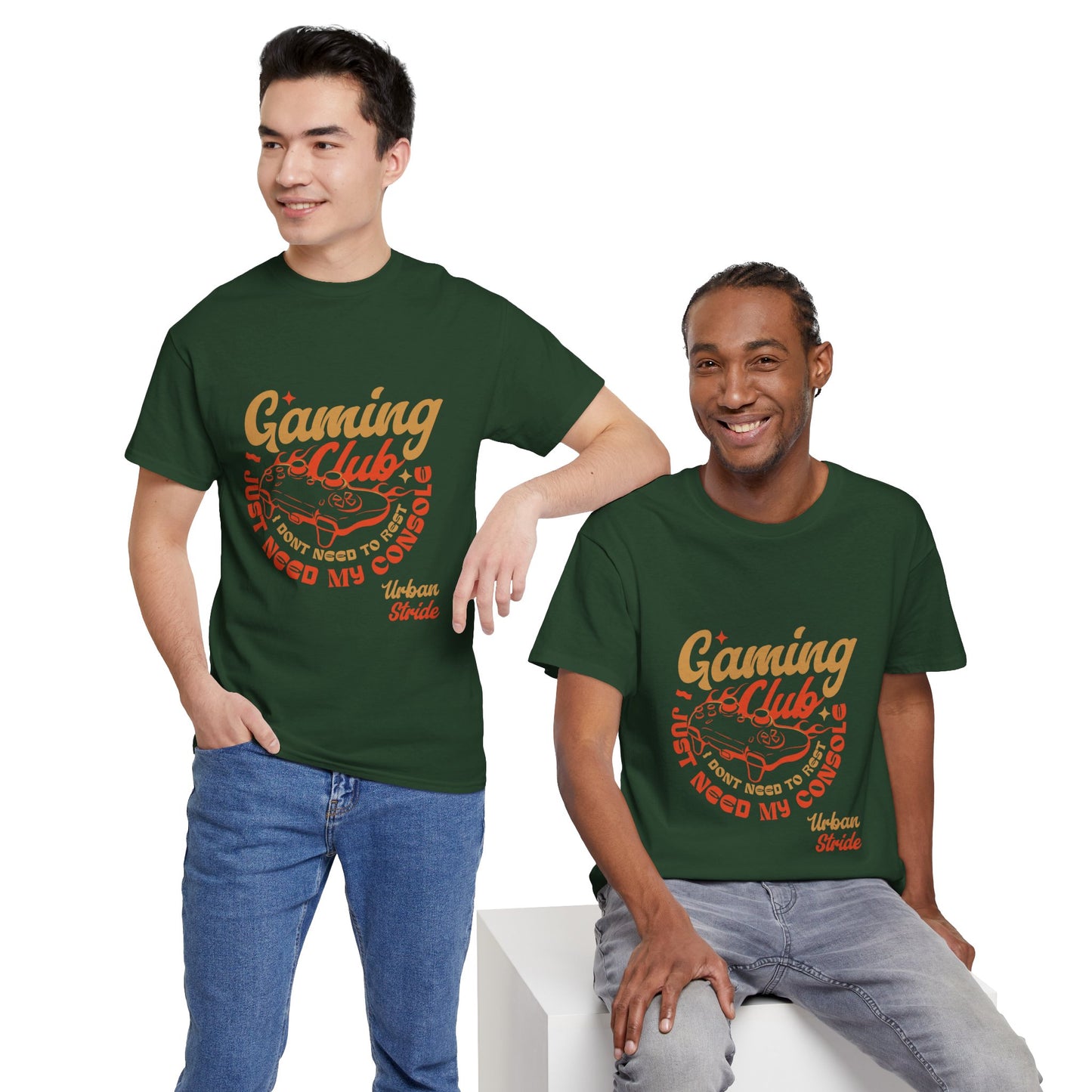 T-shirt con scritta “Gaming Club – I Just Need My Console”