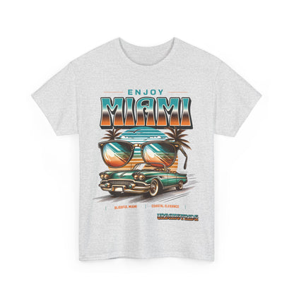 T-shirt con scritta" Enjoy Miami "