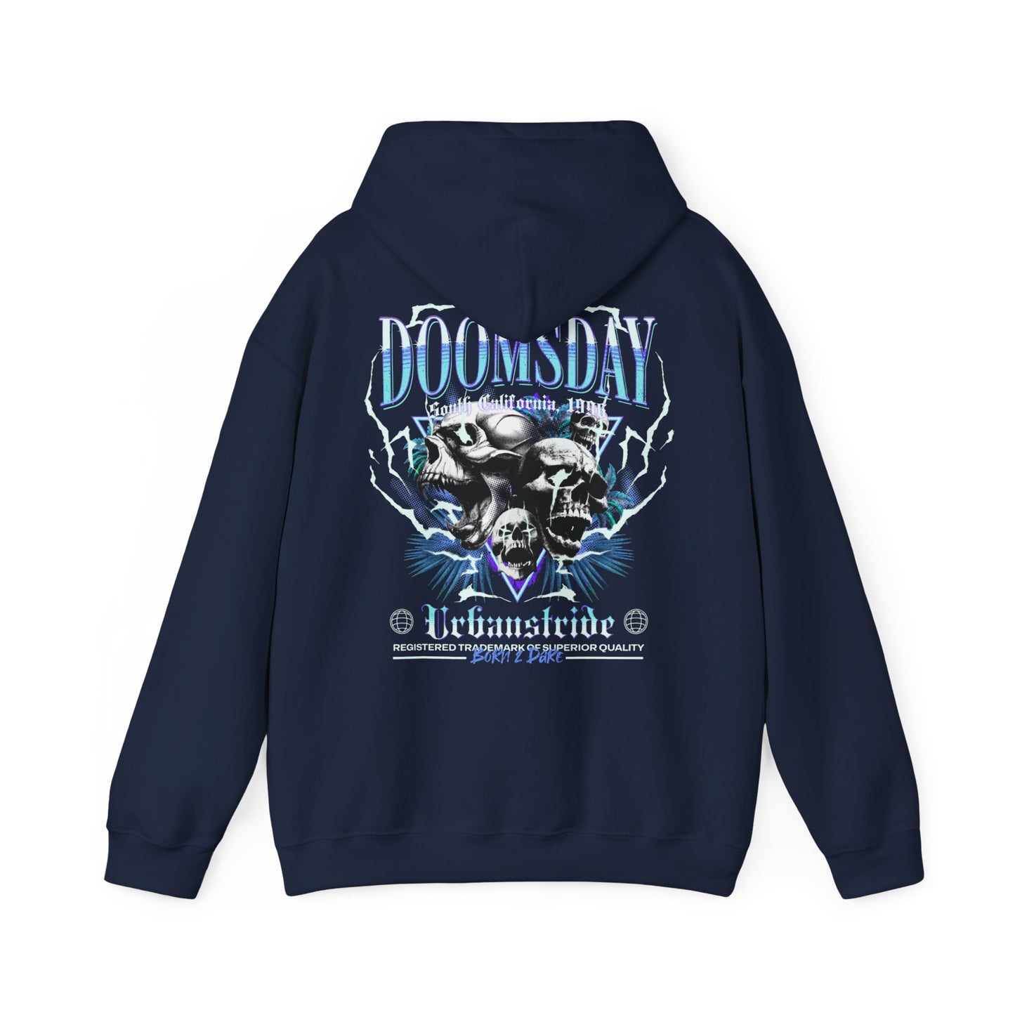 Felpa con scritta "Doomsday south california 1996"