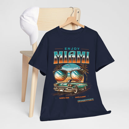 T-shirt con scritta" Enjoy Miami "