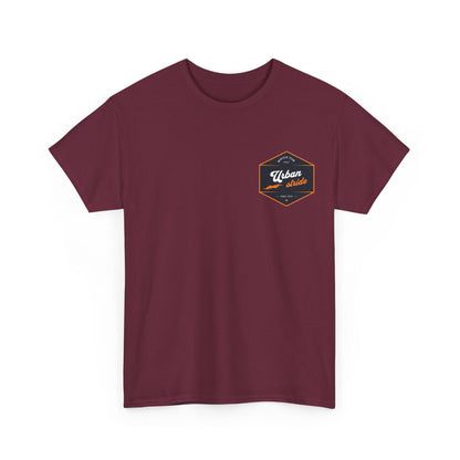 T-shirt Urban Stride® – Logo esagonale vintage in stile aviatore