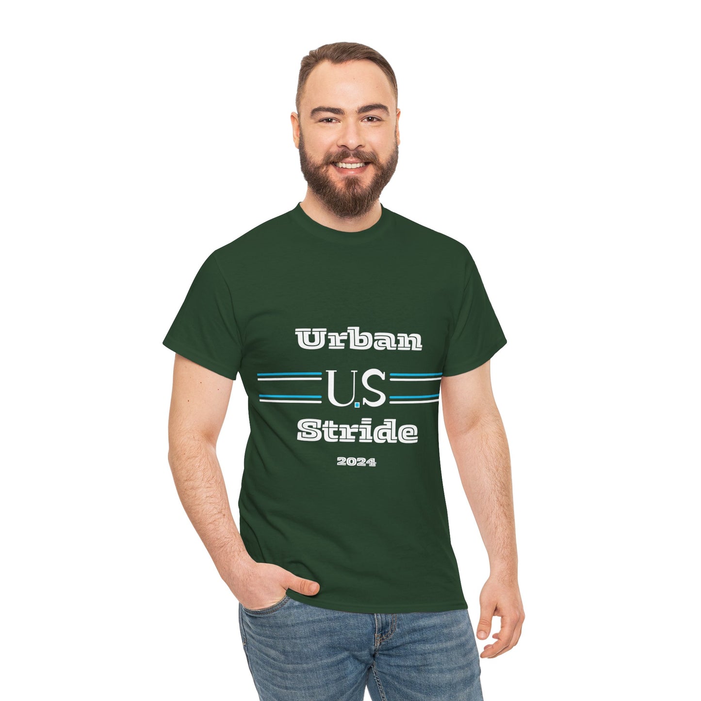 T-shirt con scritta "urbanstride " abbreviata U.S