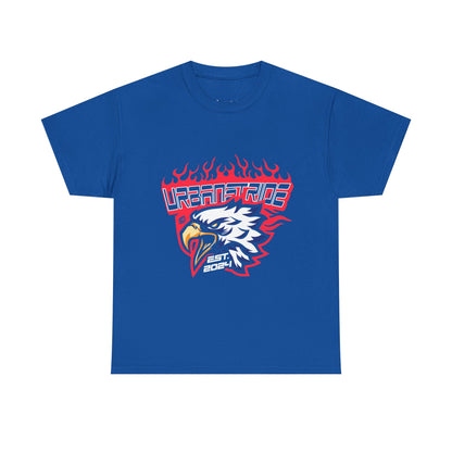 T-shirt con scritta "Urbanstride" e aquila