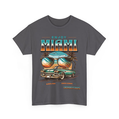T-shirt con scritta" Enjoy Miami "