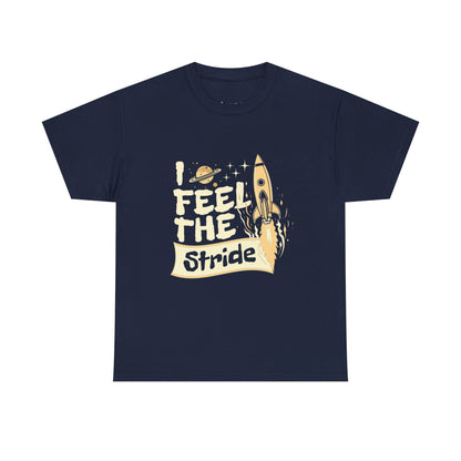 T-shirt con scritta "I feel the stride "