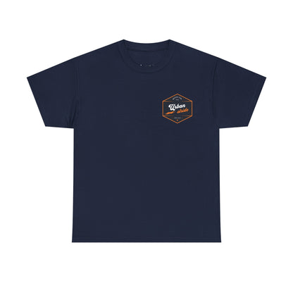 T-shirt Urban Stride® – Logo esagonale vintage in stile aviatore