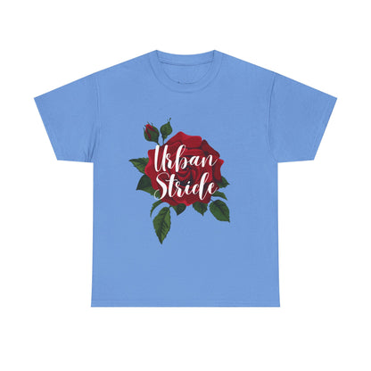 T-shirt con scritta "UrbanStride Vintage Flower