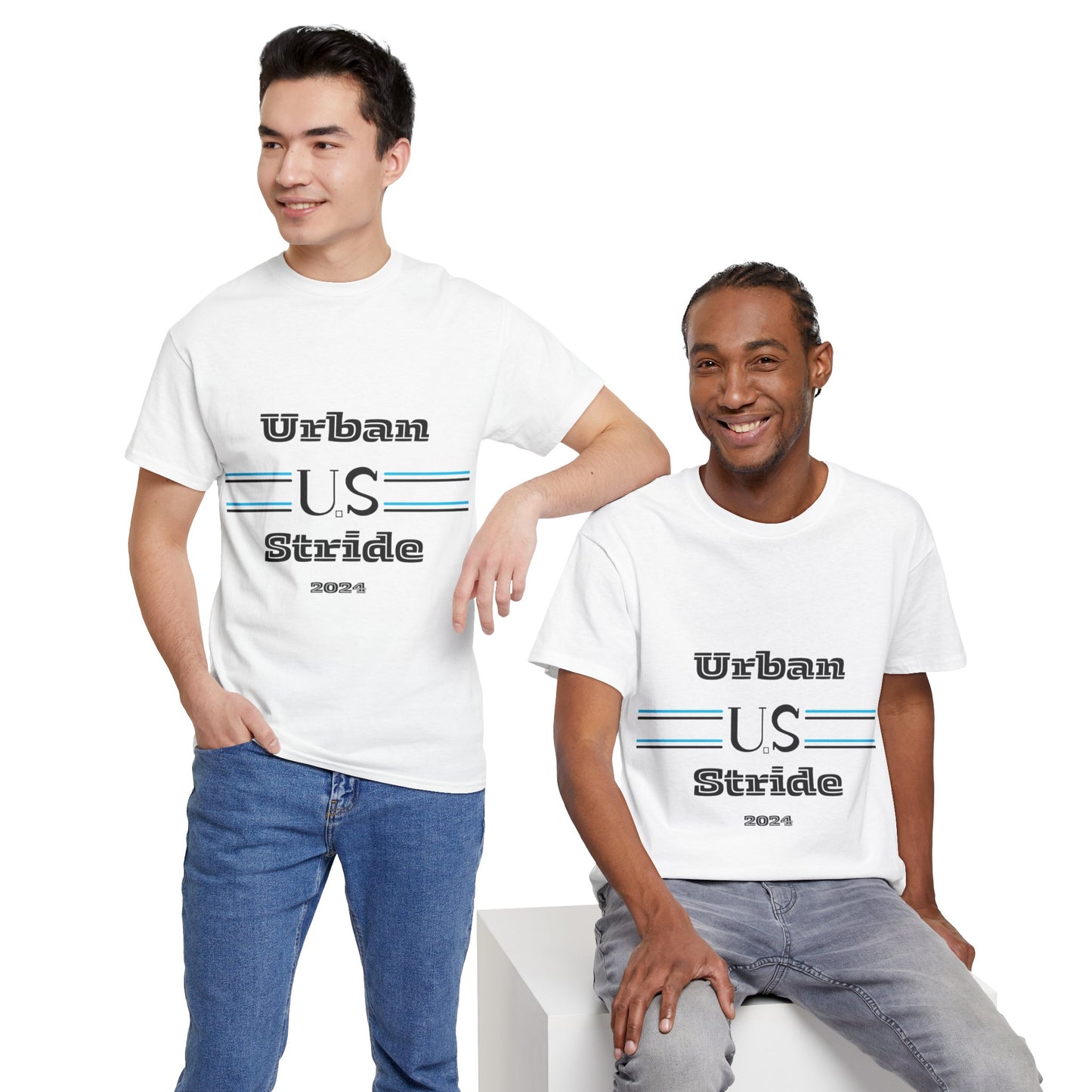 T-shirt con scritta "urbanstride " abbreviata U.S