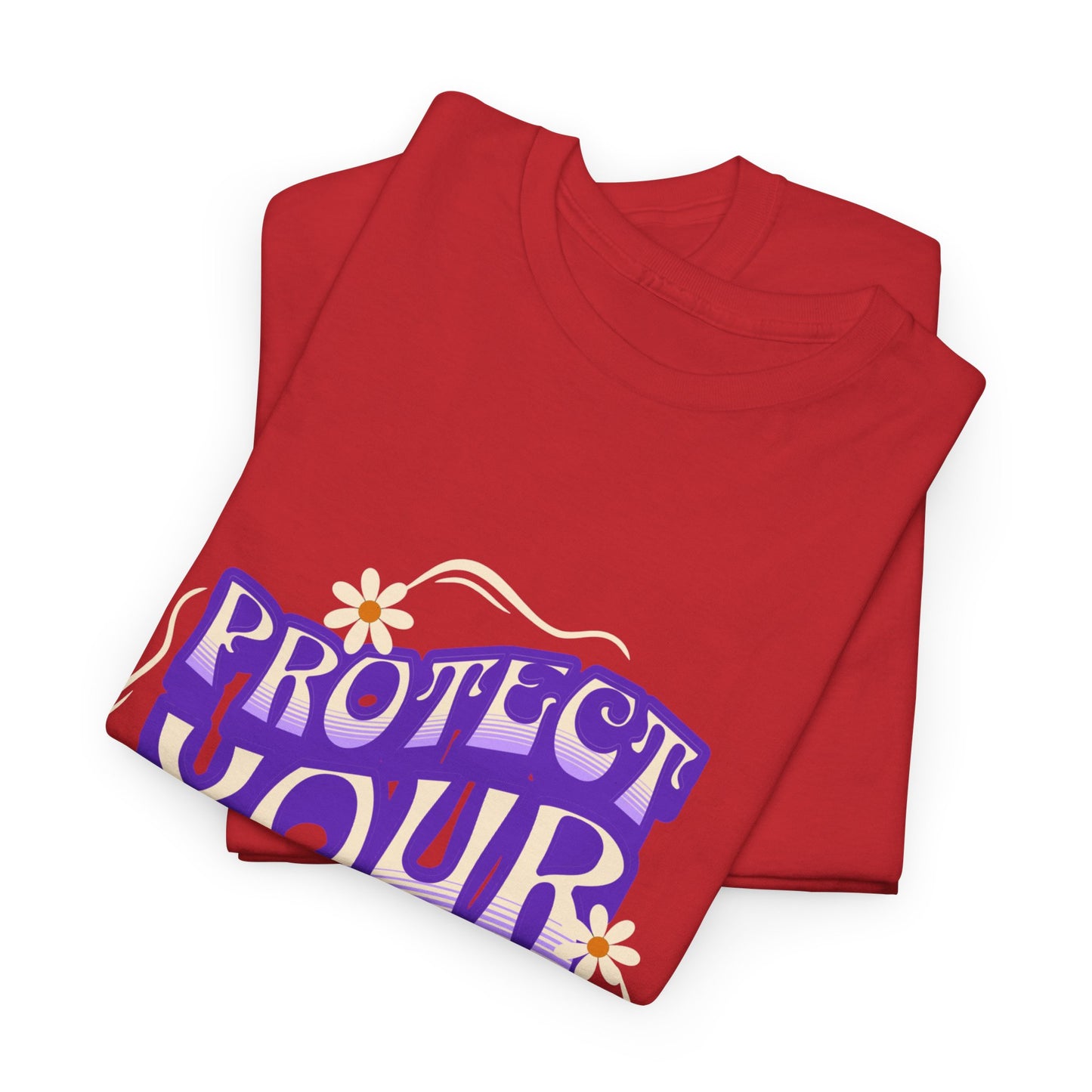 T-shirt con scritta "Protect your energy"