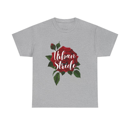 T-shirt con scritta "UrbanStride Vintage Flower