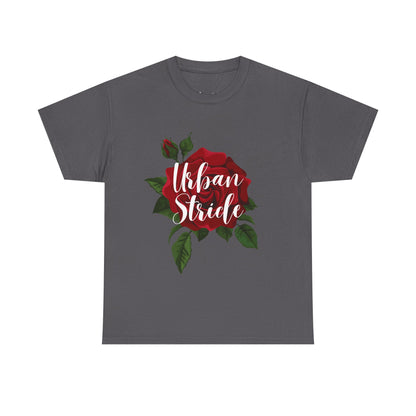 T-shirt con scritta "UrbanStride Vintage Flower