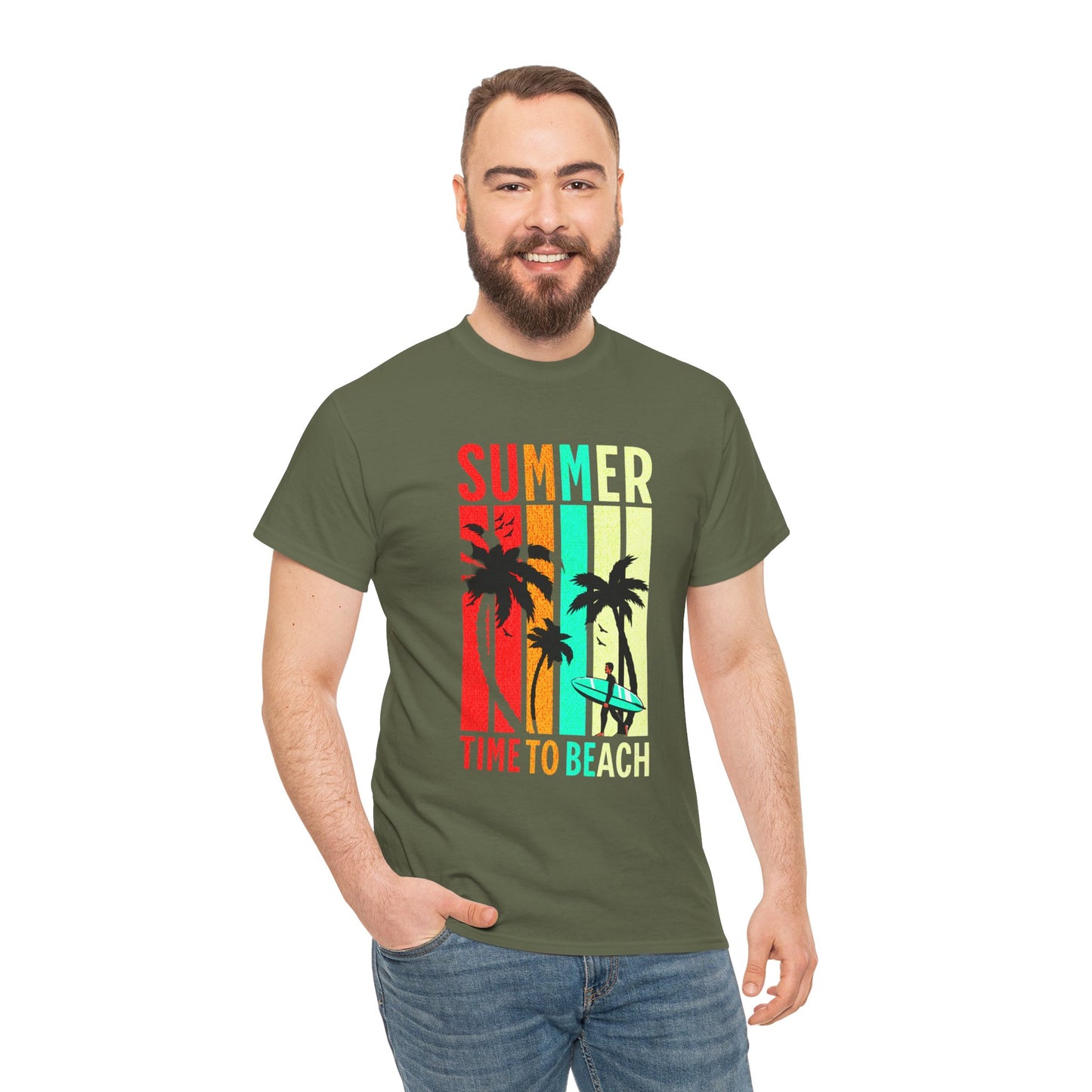 T-shirt con scritta " Summer time to the beach "