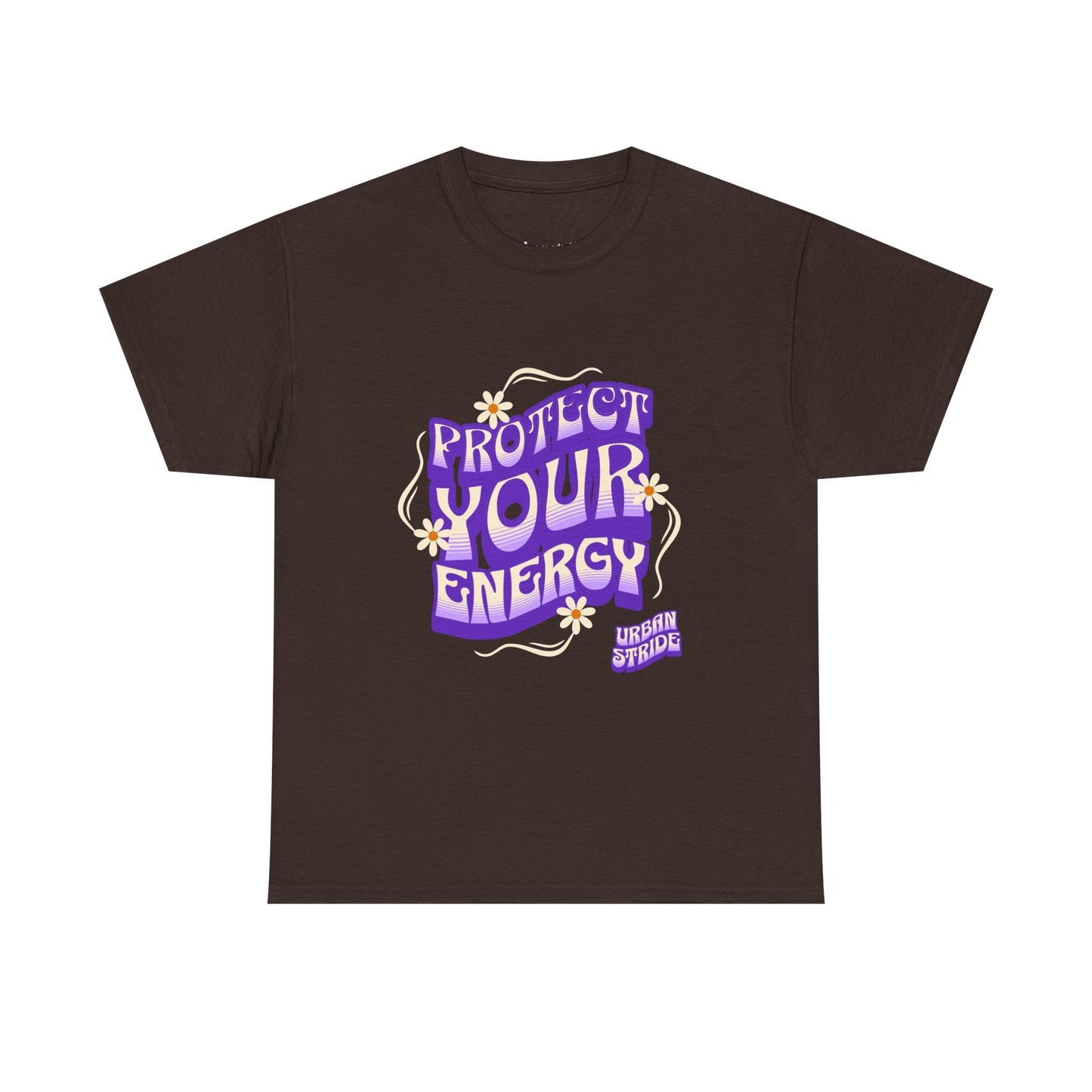 T-shirt con scritta "Protect your energy"