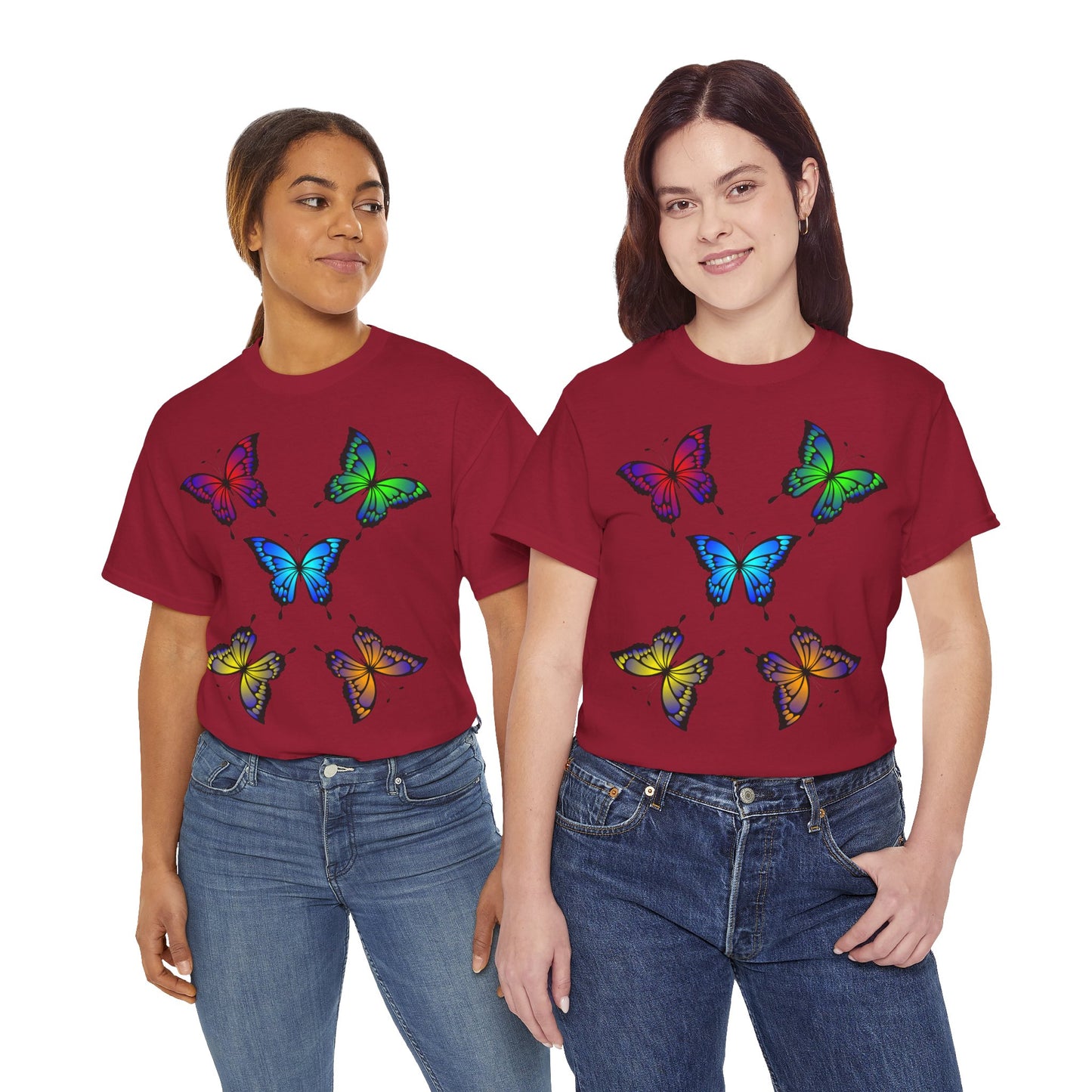 T-shirt con scritta "UrbanStride Butterfly Vibes