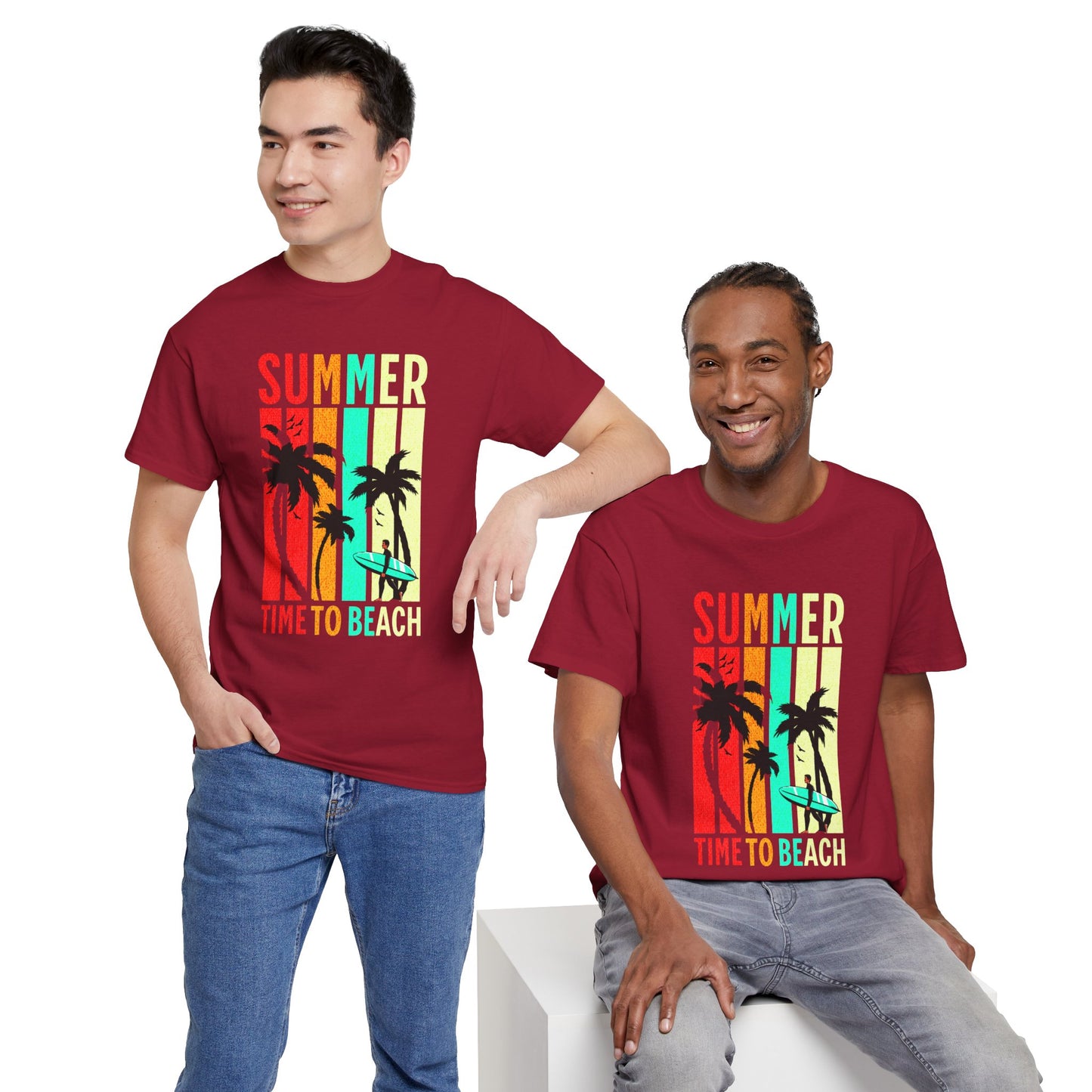 T-shirt con scritta " Summer time to the beach "