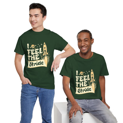 T-shirt con scritta "I feel the stride "