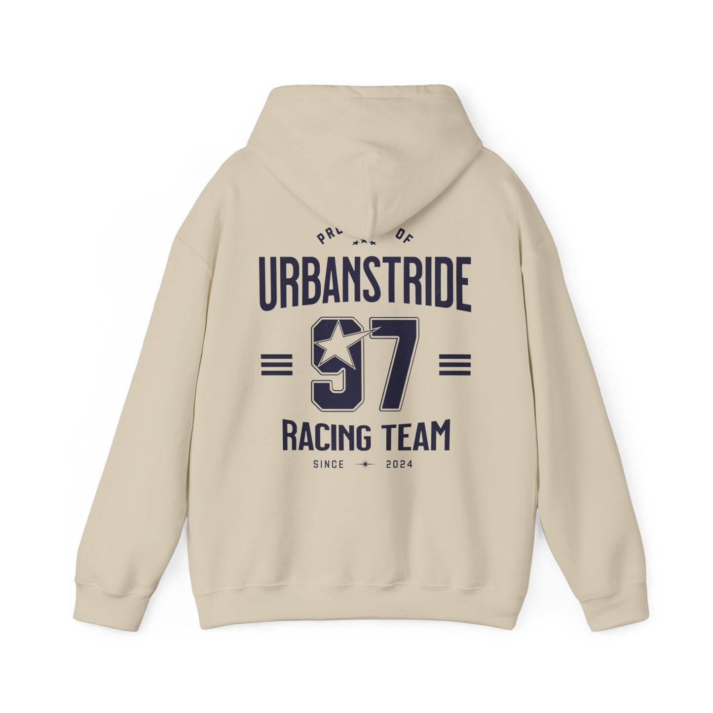 Felpa con scritta "Property of urbanstride 97 racing team since 2024"