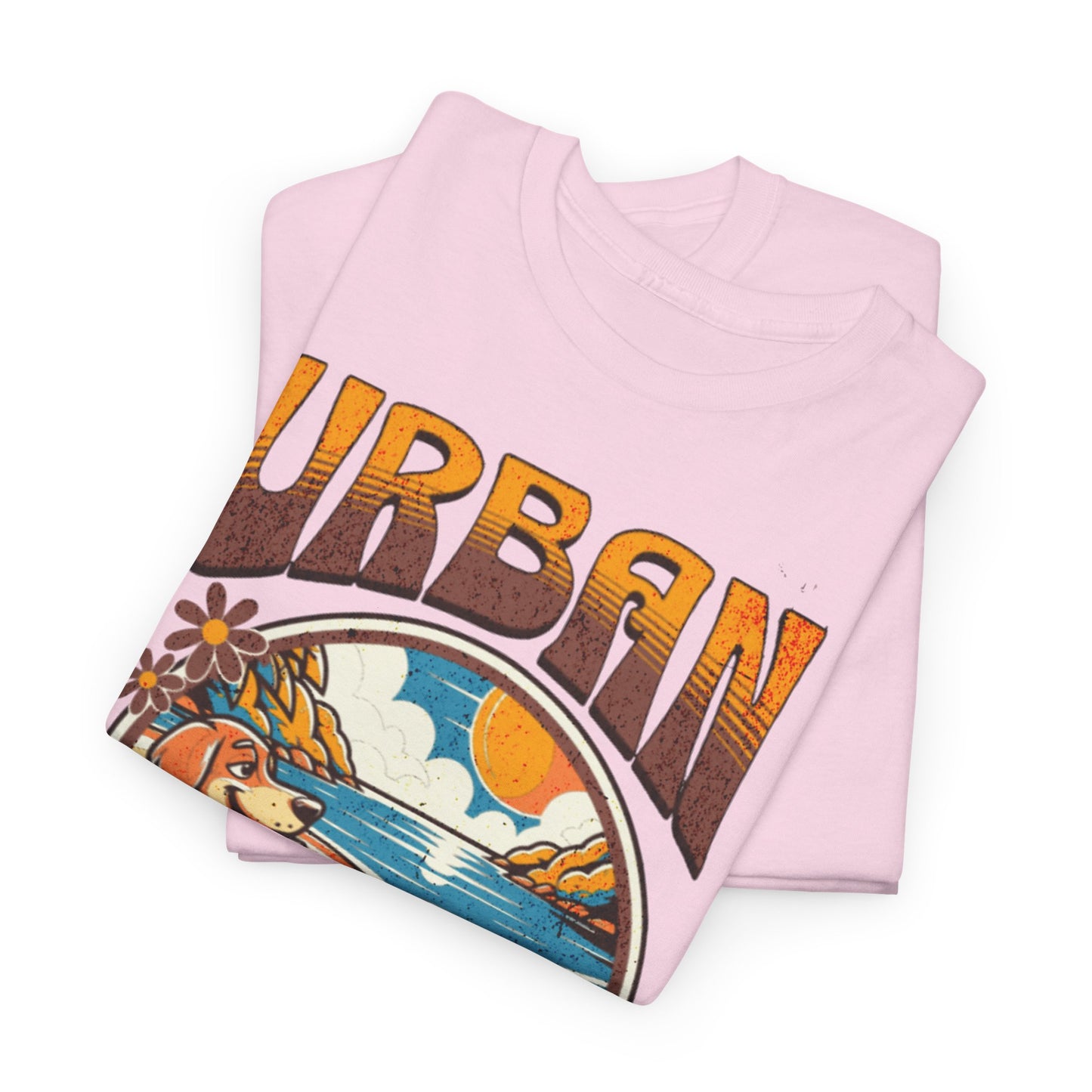 T-shirt con scritta "Urbanstride" e cane