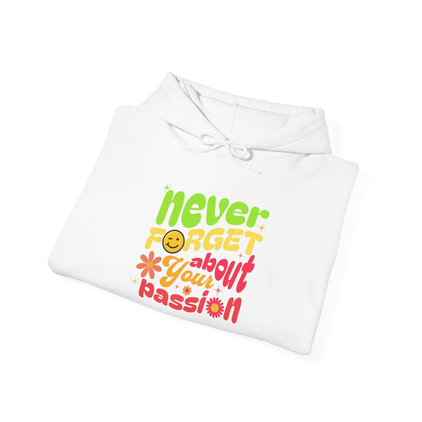 Felpa con scritta "Never forget about your passion"