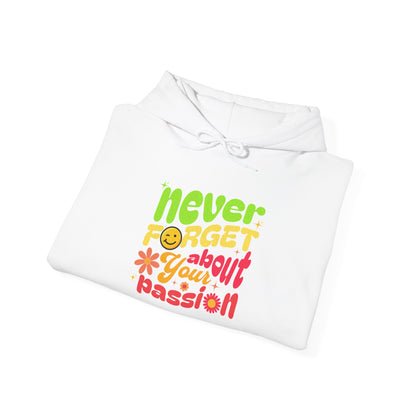 Felpa con scritta "Never forget about your passion"