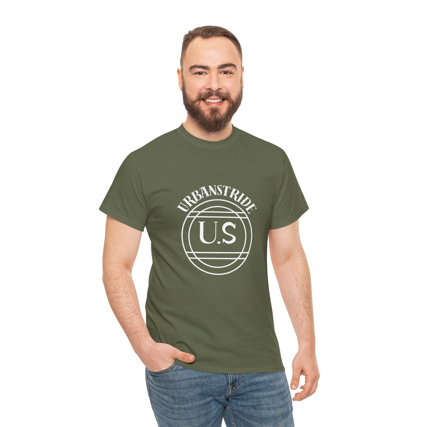 T-shirt con scritta "urbanstride" centrale