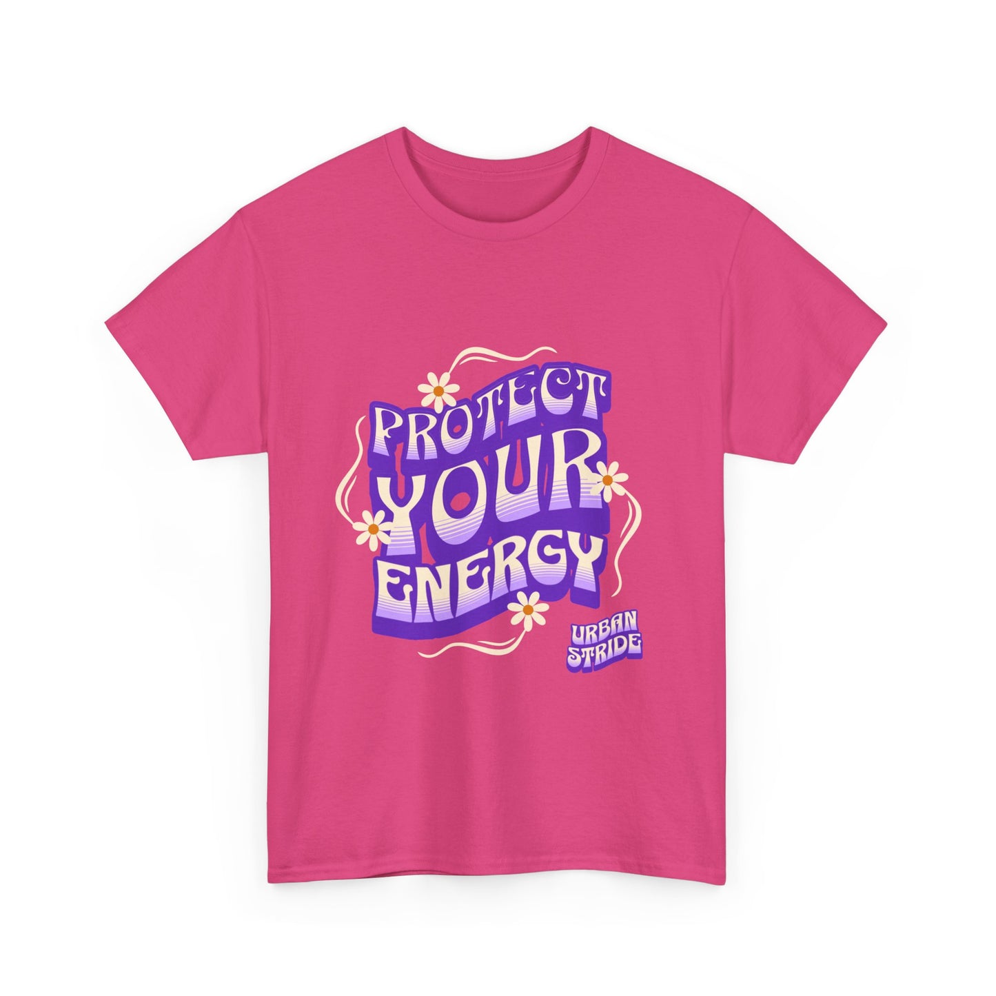 T-shirt con scritta "Protect your energy"
