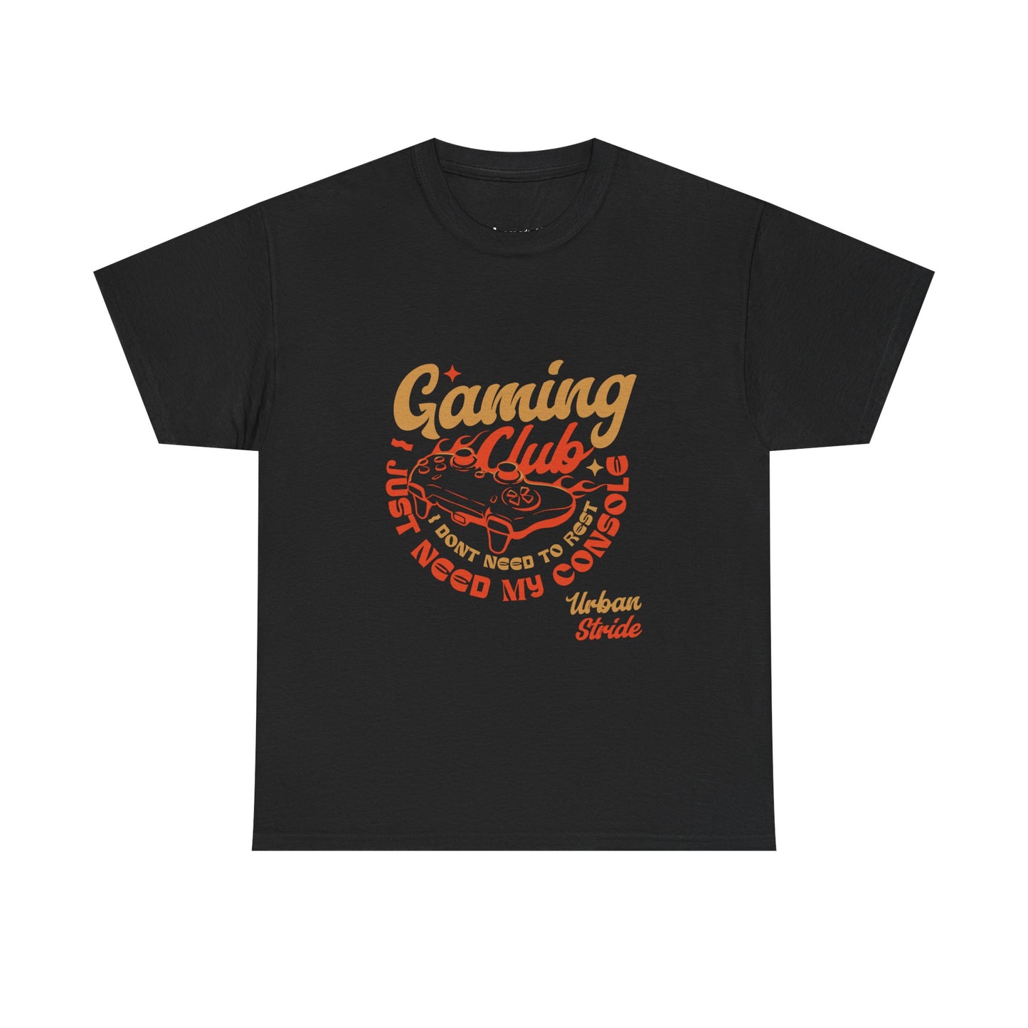 T-shirt con scritta “Gaming Club – I Just Need My Console”