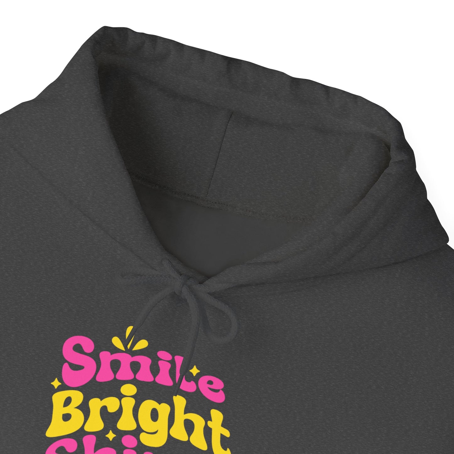 Felpa con scritta "Smile bright shine always"
