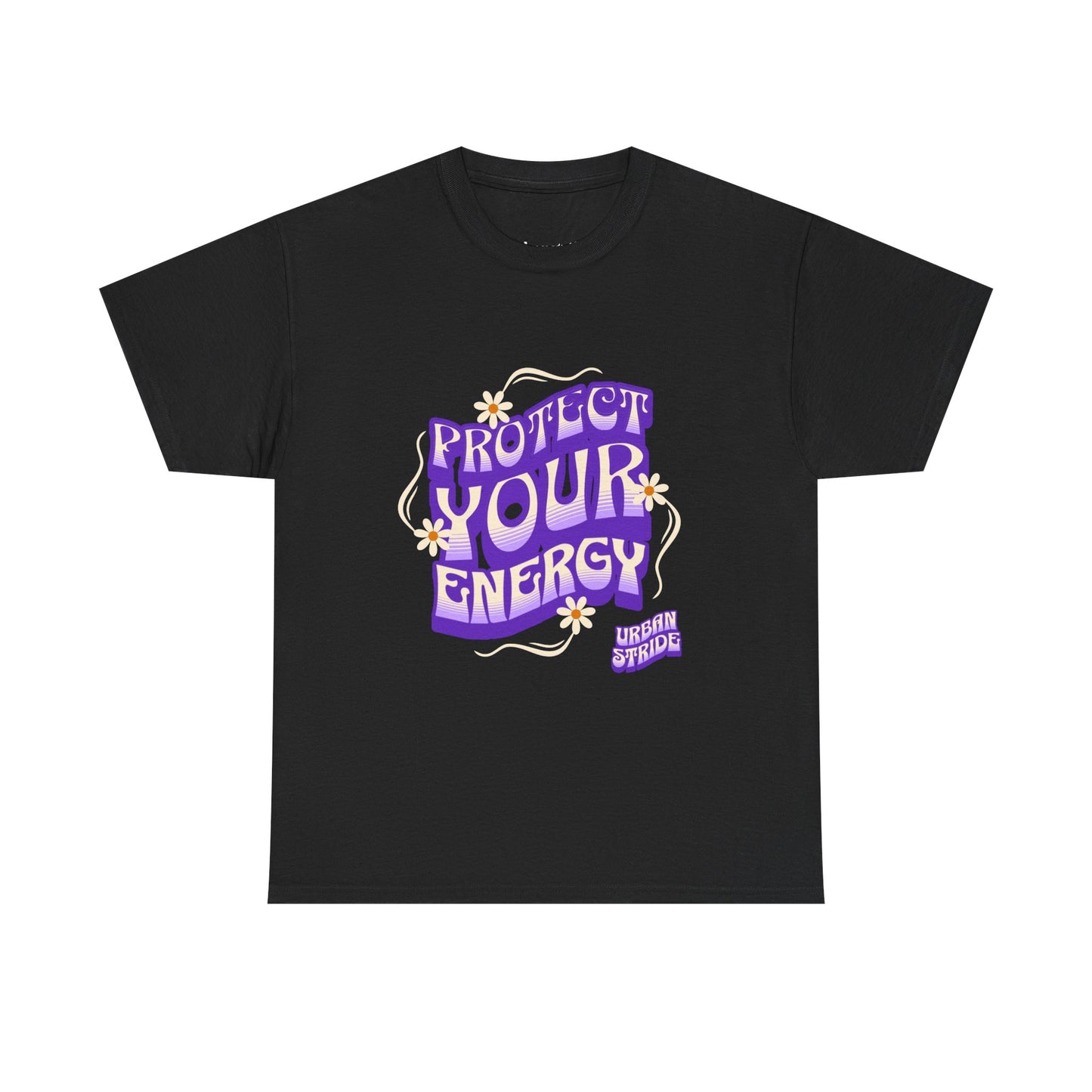 T-shirt con scritta "Protect your energy"