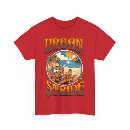 T-shirt con scritta "Urbanstride" e cane