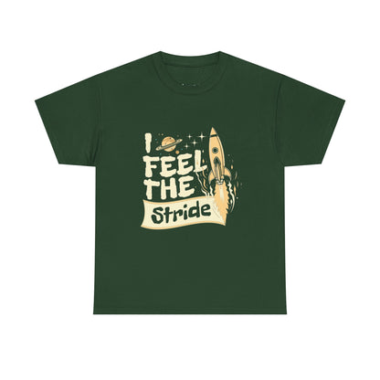 T-shirt con scritta "I feel the stride "