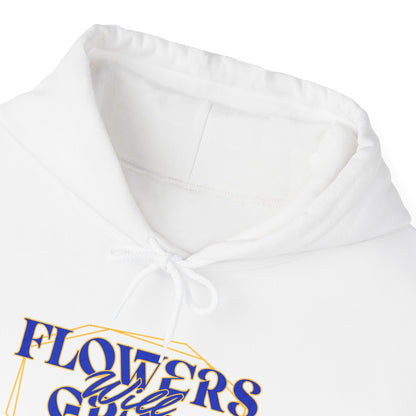 Felpa con scritta "Flowers will grow beauty"