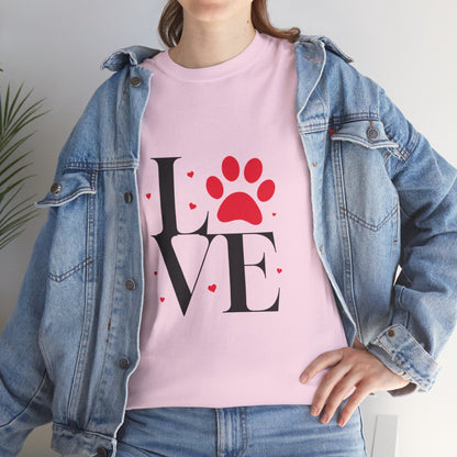 T-shirt con scritta "Love"