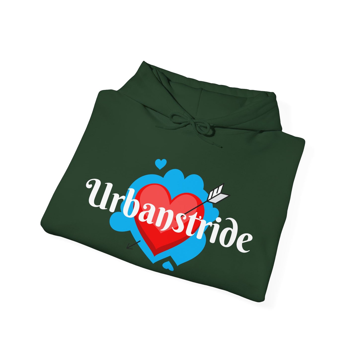 Felpa con logo "URBANSTRIDE" e cuore