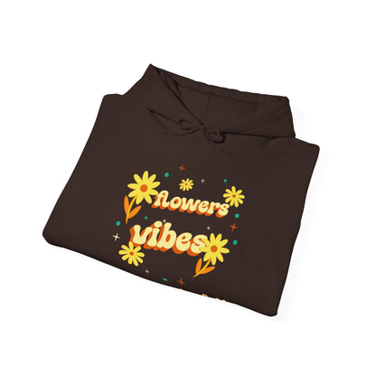 Felpa con scritta "Flowers vibes"