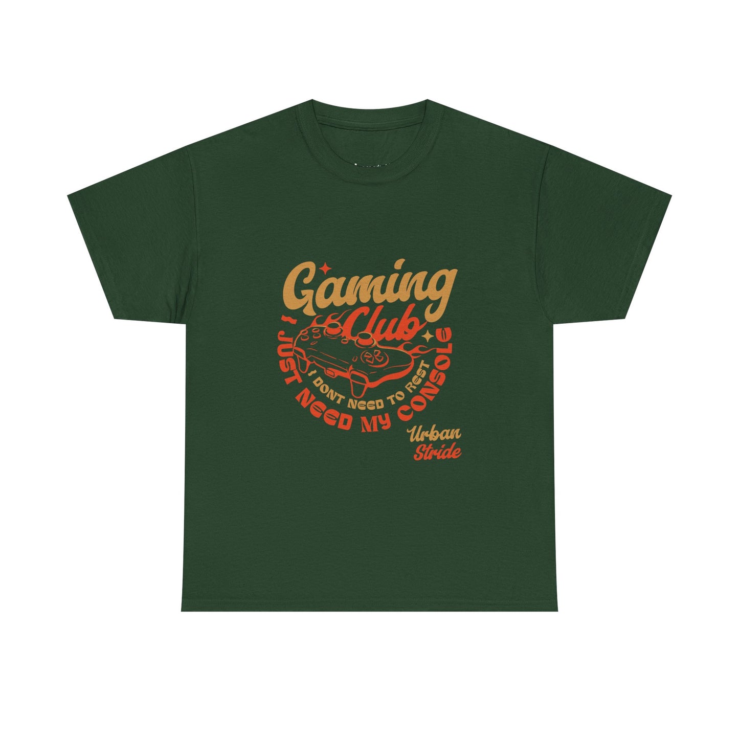 T-shirt con scritta “Gaming Club – I Just Need My Console”