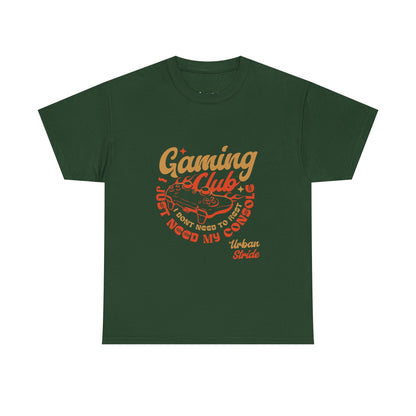 T-shirt con scritta “Gaming Club – I Just Need My Console”