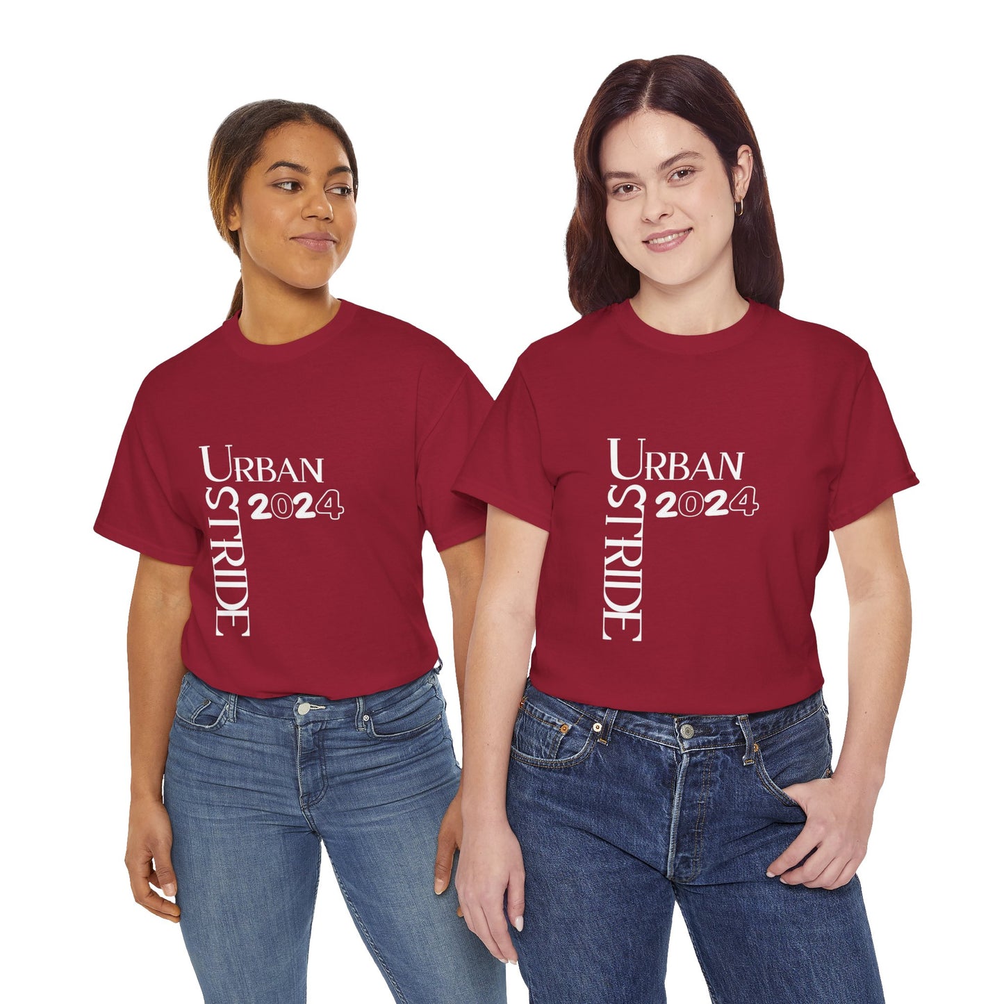 T-shirt con scritta "Urbanstride" red & black