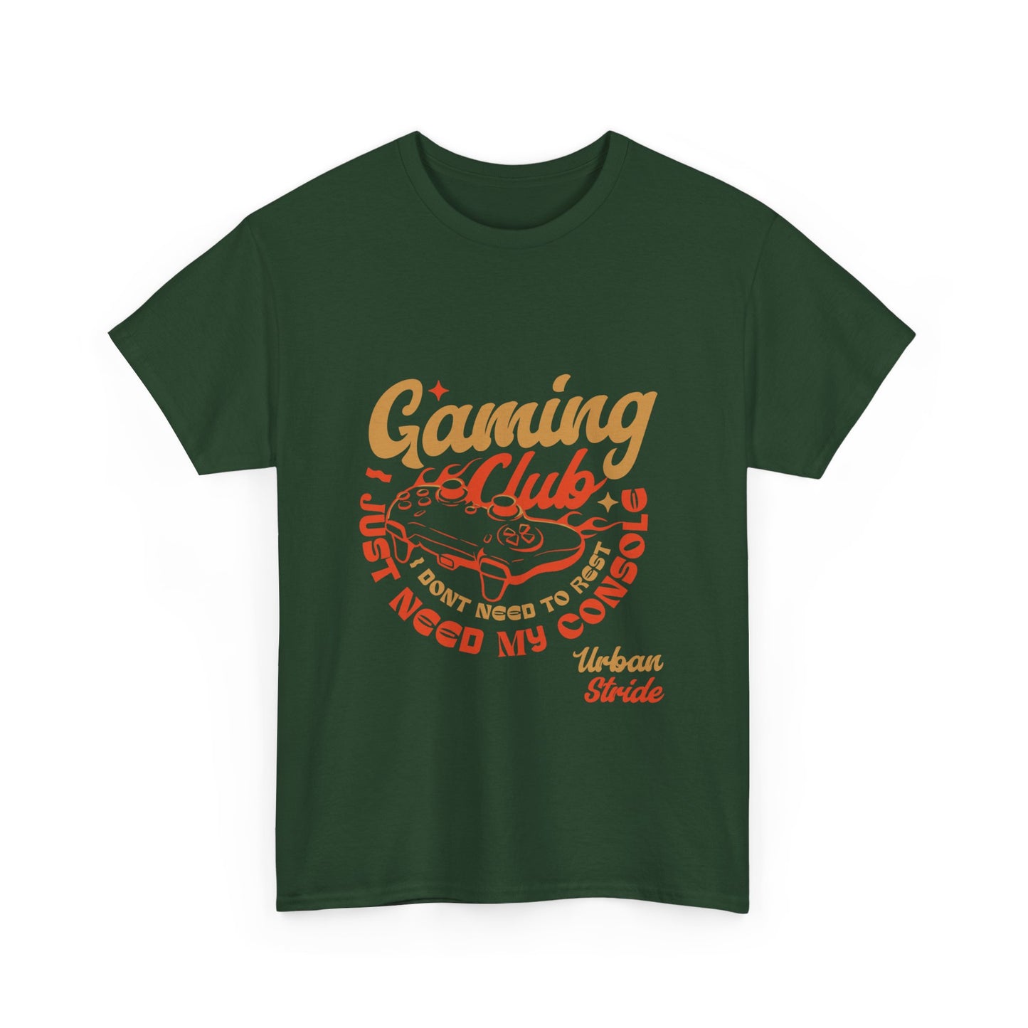 T-shirt con scritta “Gaming Club – I Just Need My Console”